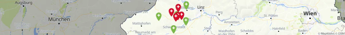Kartenansicht für Apotheken-Notdienste in der Nähe von Tollet (Grieskirchen, Oberösterreich)